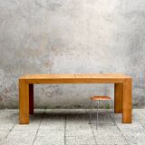 Extendable dining table in solid elm 1980 Regain