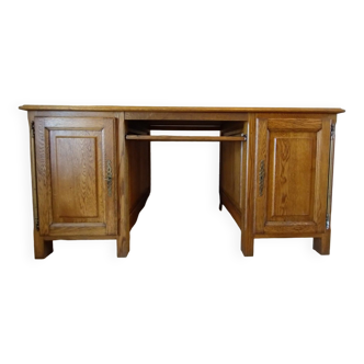 Large solid oak desk