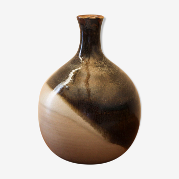 Vase boule en céramique émaillé Gilbert Duprey