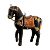 Indian horse wood copper and gilded brass
