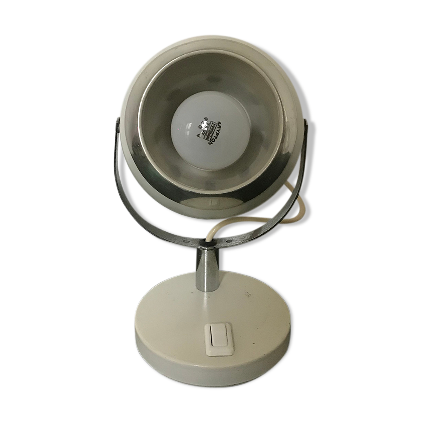 Nice Aluminor White Eyeball Vintage Lamp of the 70s