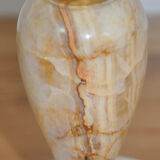 Lamp base in onyx and brass 60s
