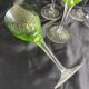 Set of 4 cut crystal white wine glasses