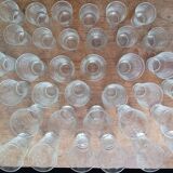 Set of vintage screen-printed glasses