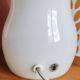 Table lamp in white opaline glass, peanut shape, Ikea.