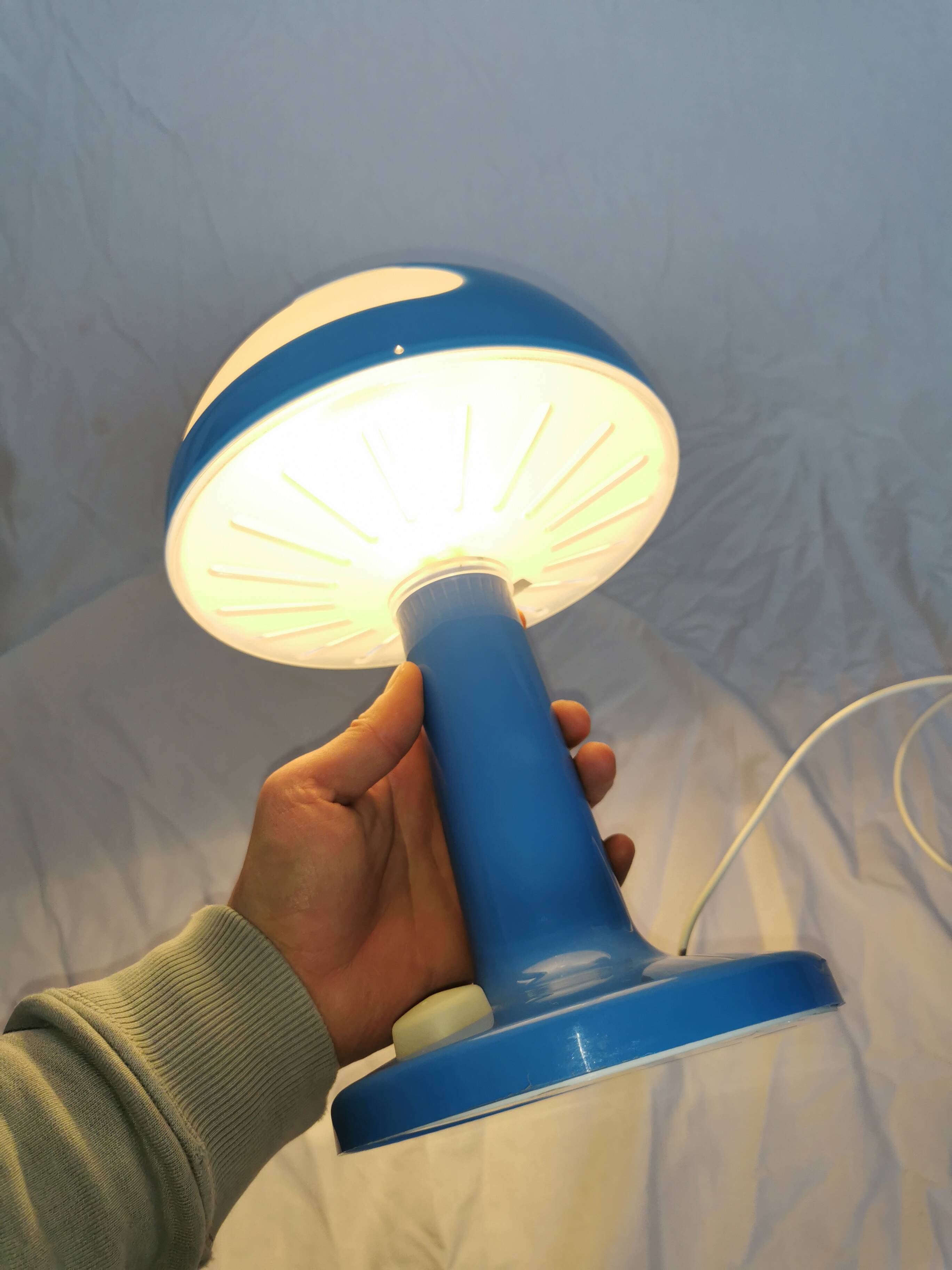 Mushroom lamp, Skojig blue cloud, design Henrik Preutz for Ikea, 1990