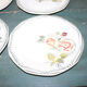 Set of 9 Digoin plates model Odile flat