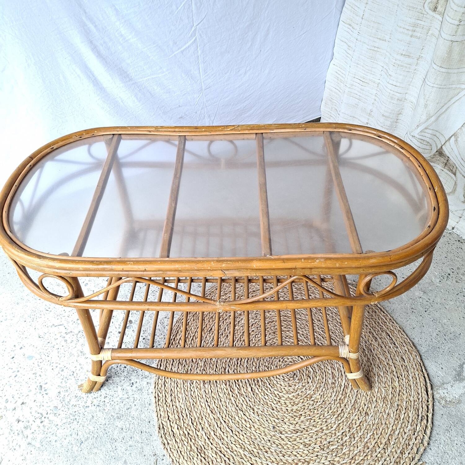 Rattan coffee table