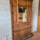 Art Deco coat rack in solid mahogany