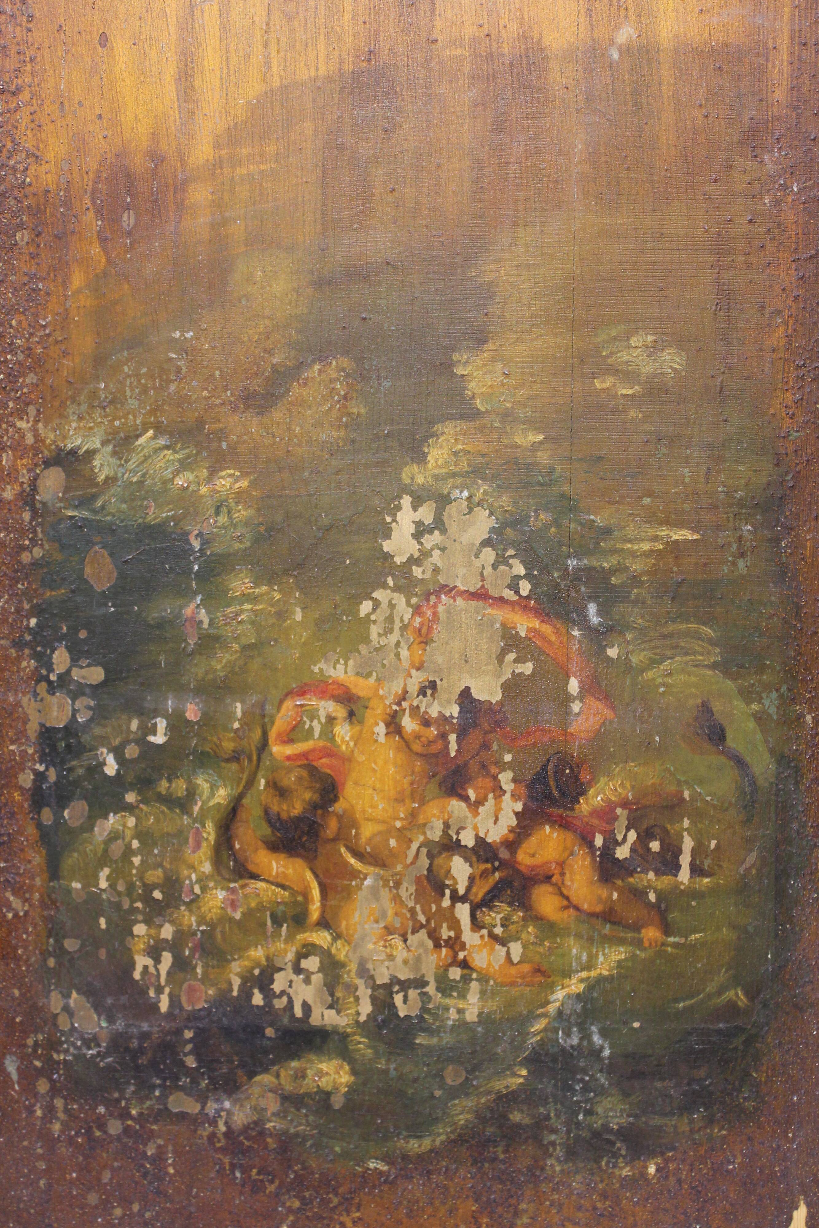 2 panneaux peinture romantique