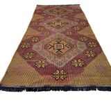 Vintage Turkish Kilim Rug , 226 x 100 cm