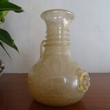 Vase with handle Scavo Seguso Vetri d'Arte iridescent glass Murano 1950