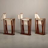 Mogens Koch MK-16 Folding Chair in Teak Wood with Canvas for Rud Rasmussen