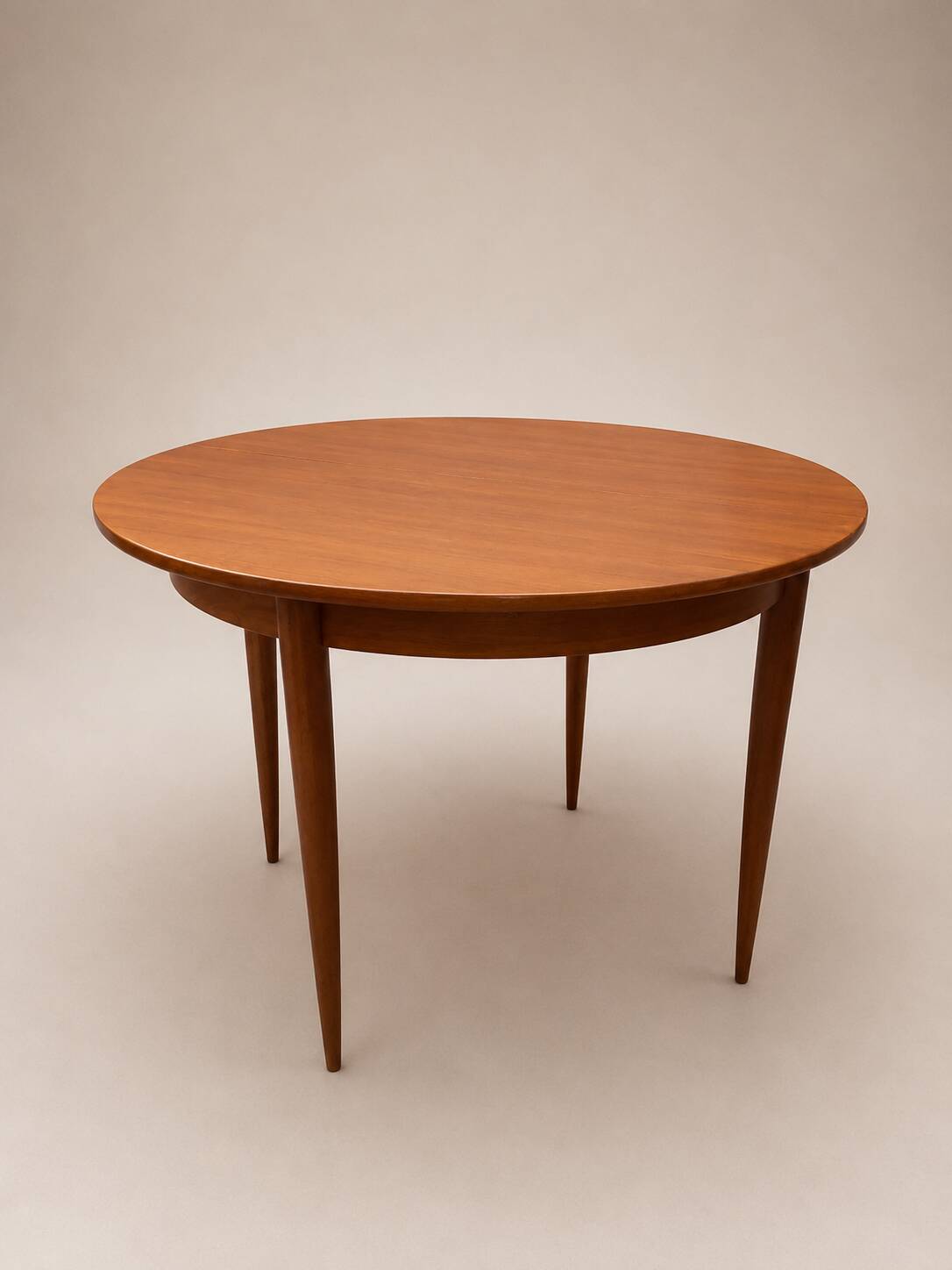 Large extendable French dining table in teak – 1960s