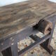 Ancien établi de sciage en bois