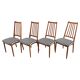 Ensemble de 4 chaises Mid-Century Modern en teck massif 1960