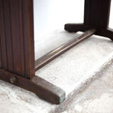 Art deco bistro table, wood and brass bistro table, wood table, art deco, kitchen, 30's