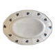 Oval dish with small flowers digoin sarreguemines 50s