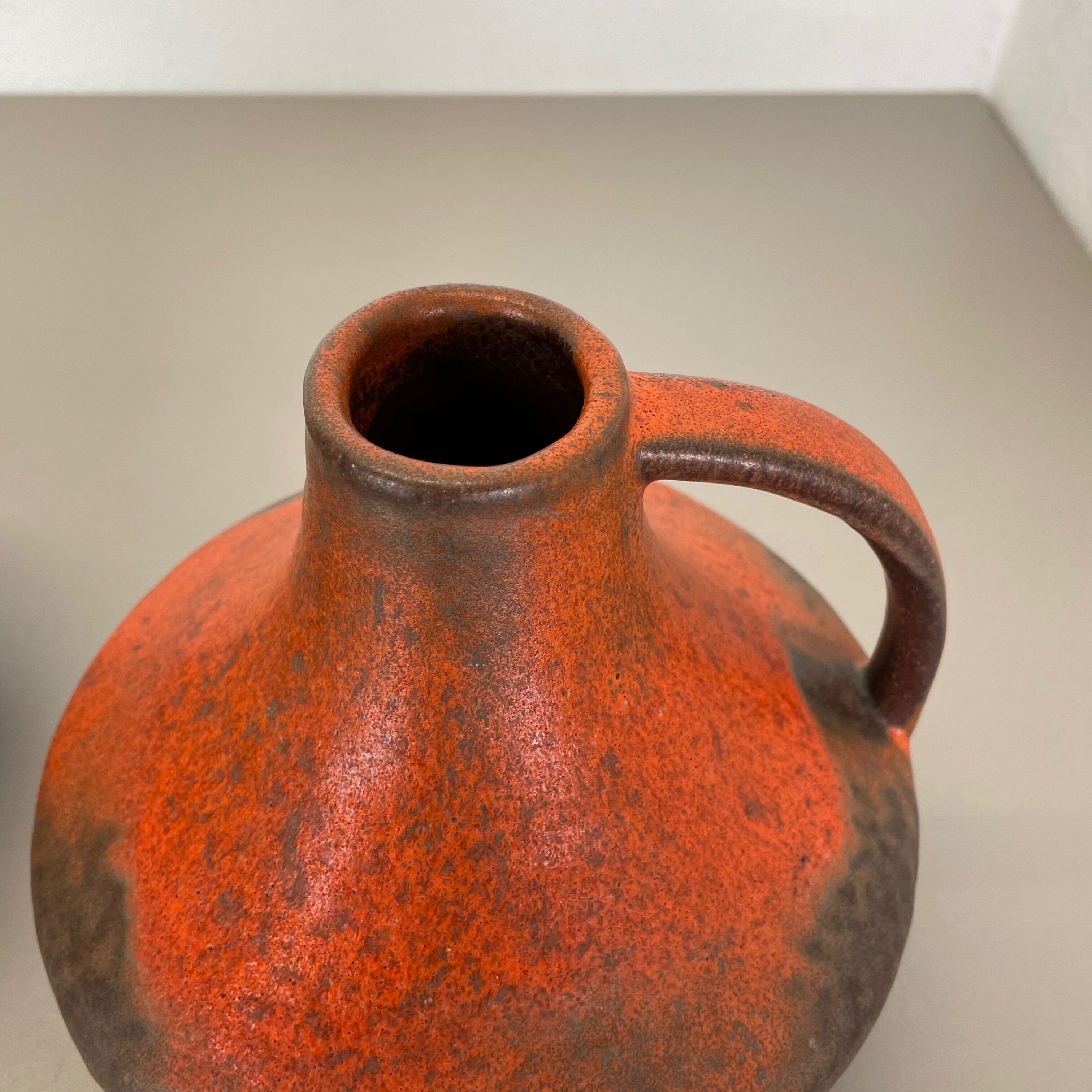 Set of 2 Fat Lava Pottery Vases Heinz Siery Carstens Tönnieshof, Germany, 1970s