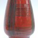 Vintage red ceramic vase scarified decoration elchinger 50' signed