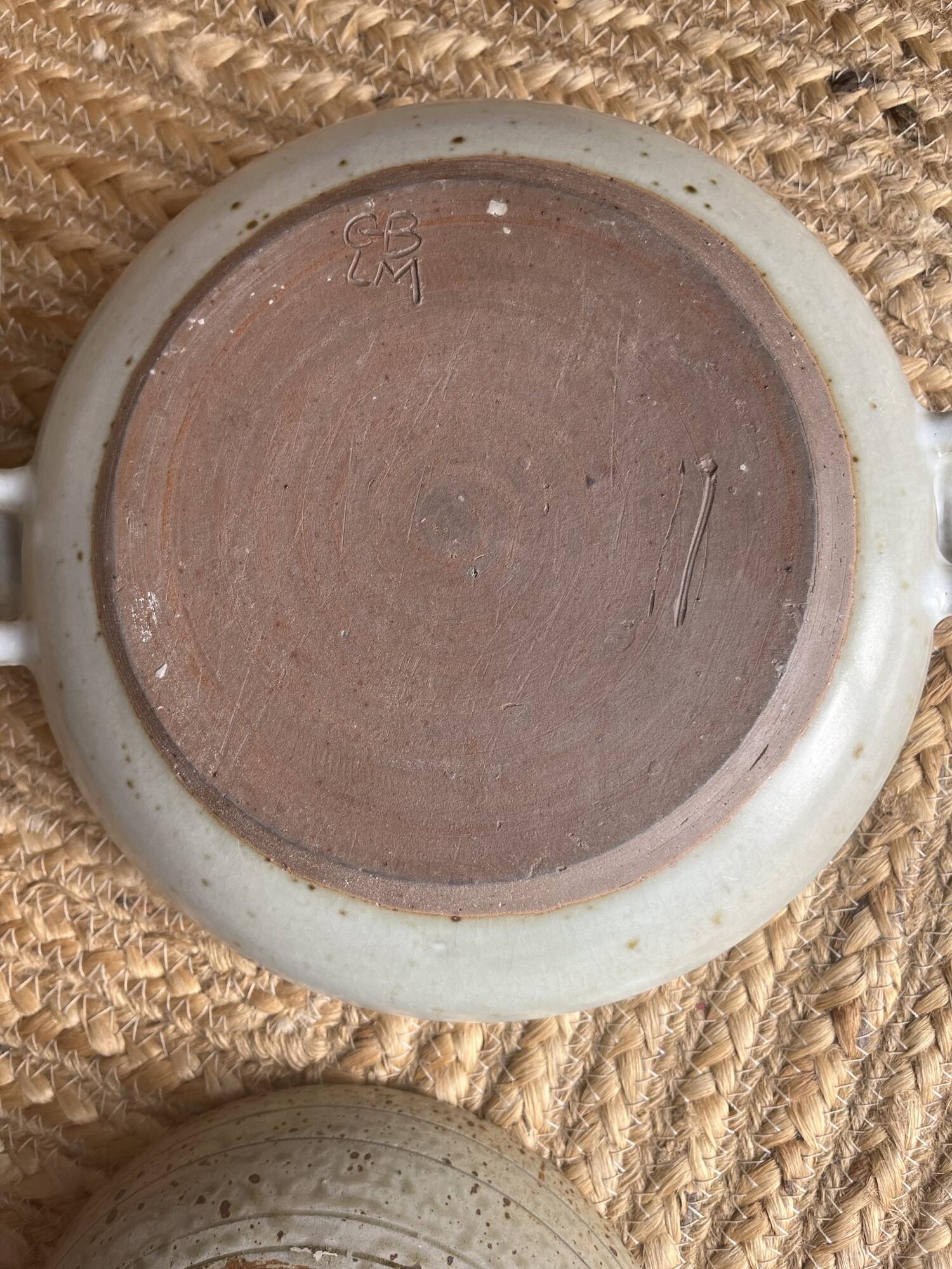 Set of 2 stoneware dishes and 2 plates from the 70s and 80s