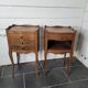 Pair of Louis XV style oak bedside tables