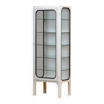 Armoire médicale en verre et fer années 1970