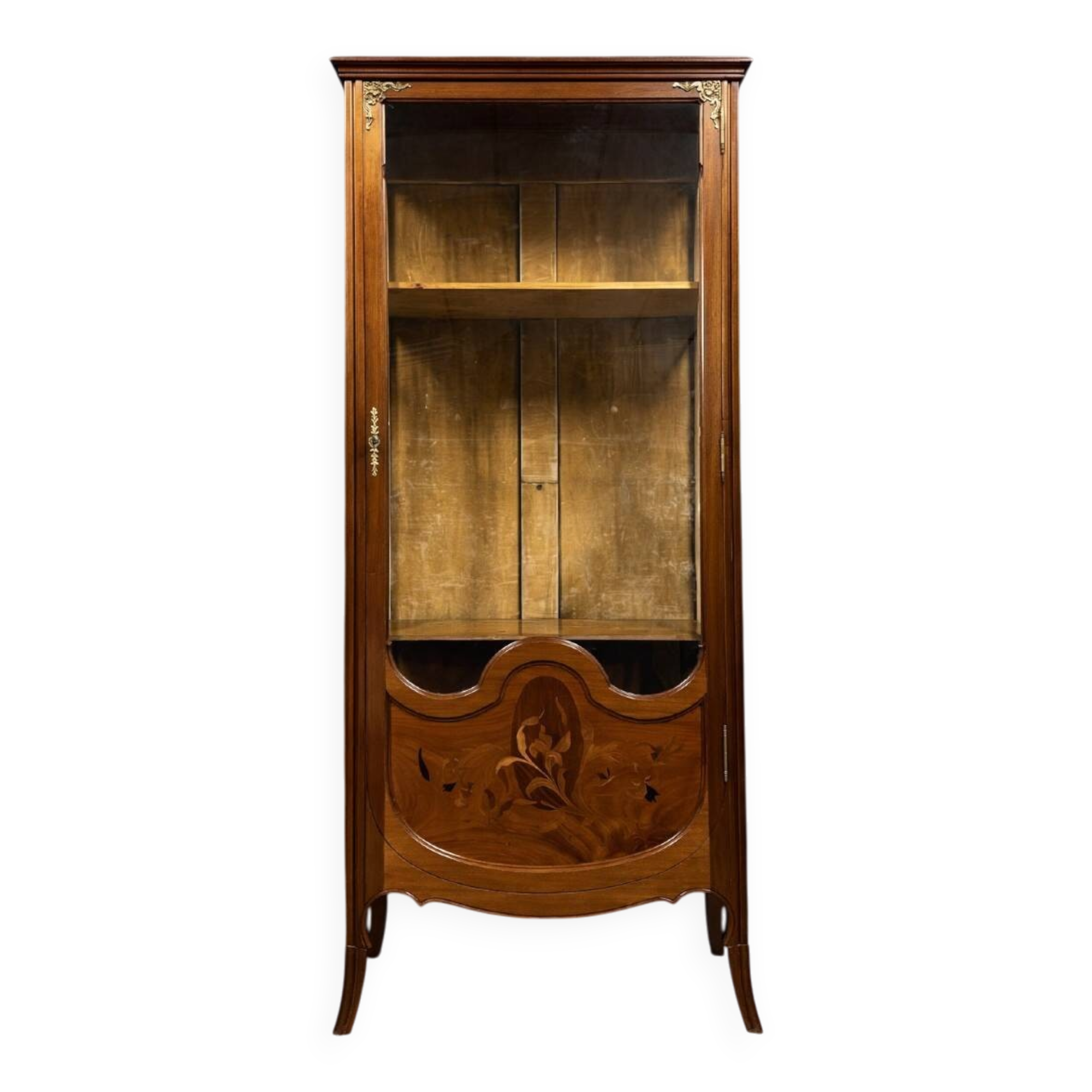 Vitrine en marqueterie – époque Art Nouveau / Bois précieux - Majorelle - G