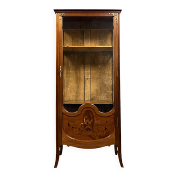 Vitrine en marqueterie – époque Art Nouveau / Bois précieux - Majorelle - G