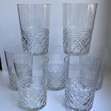 Set of 7 water glasses years 50-60