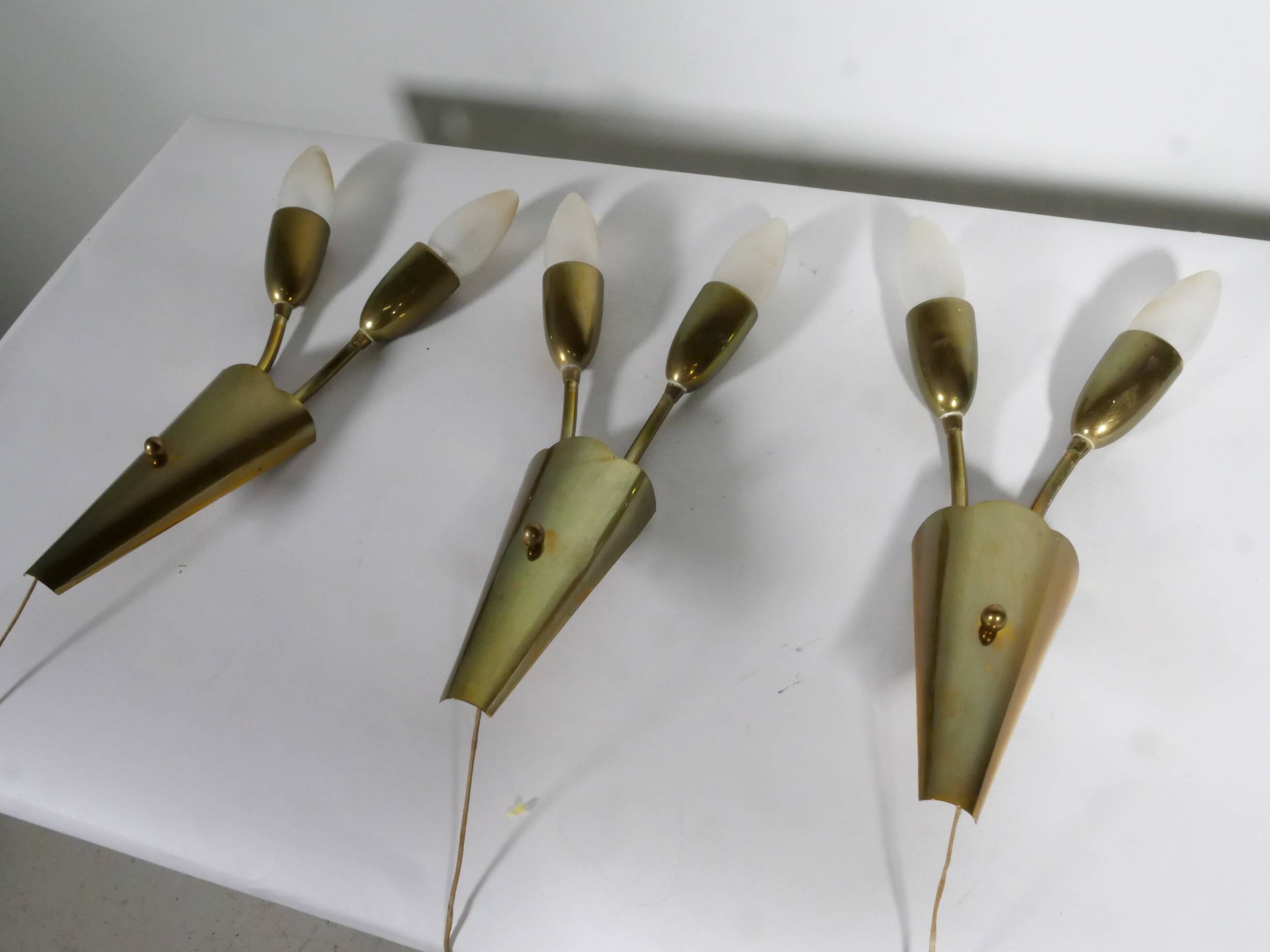 Gold Design Wall Lamps Sputnik 1950s