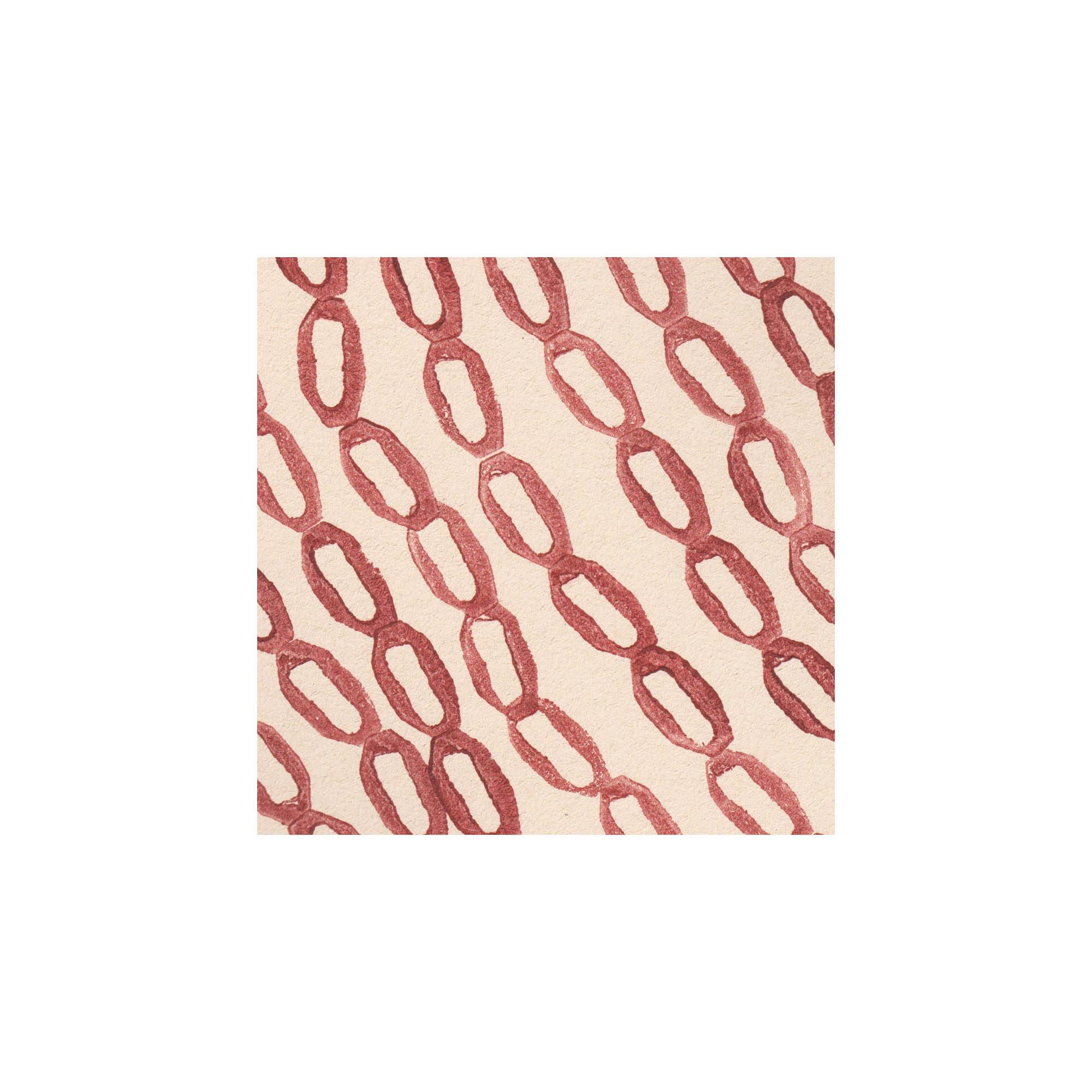 Abstract painting on framed paper signed Eawy dark red colour.