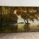 Fishing day, oil on canvas signed A. Parizy