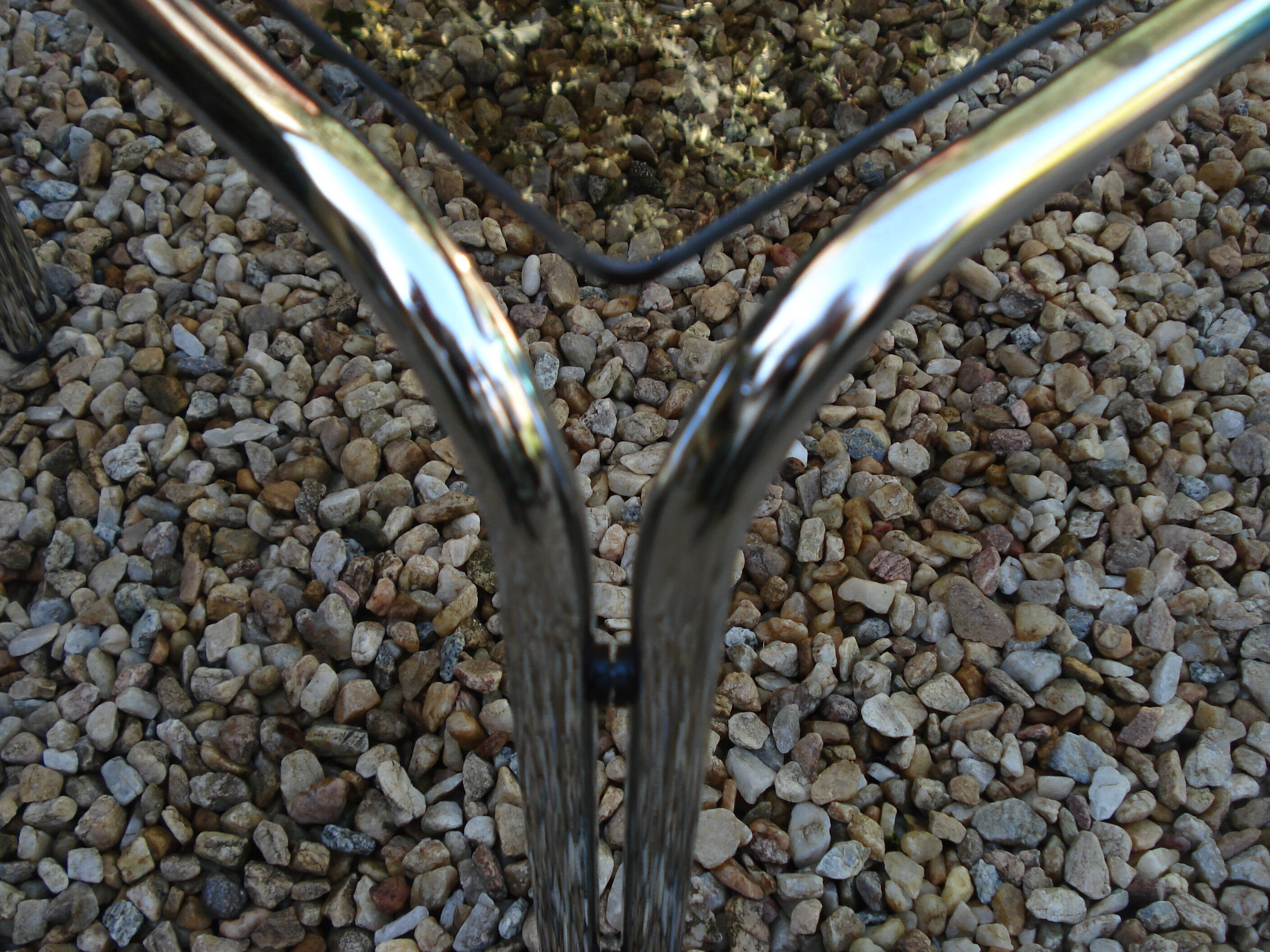 Vintage rectangular coffee table 1970 round tube