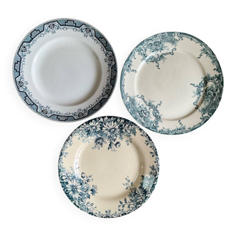 3 ironstone plates