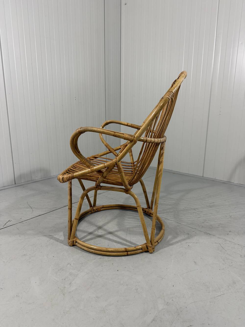 Rattan chair by Rohé Noordwolde Netherlands 1960’s
