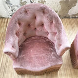 Armchairs pink captionne toad