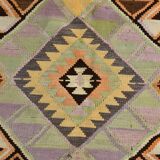 6x9 Faded Color Turkish Vintage Kilim,Handmade Wool Kilim Rug 172x284 Cm