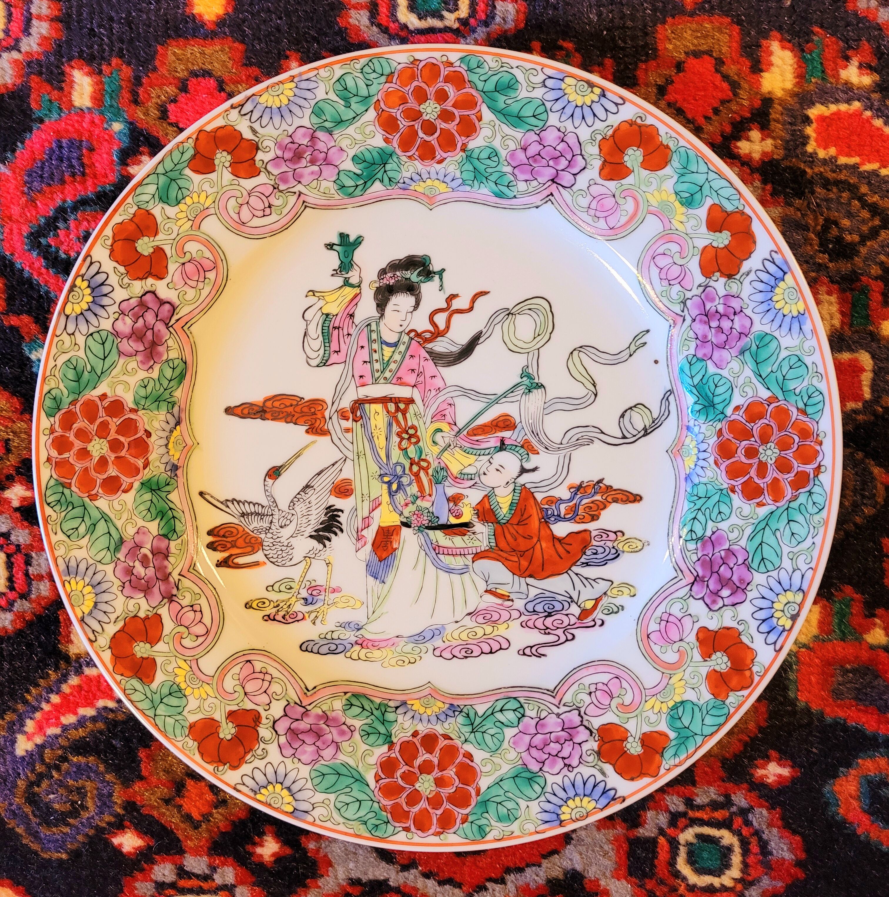 Old vintage plate Asia China 60s 70s