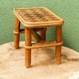 Bamboo and rattan footrest