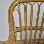 Fauteuil en Rotin Bambou vintage 1950s design -H85cm
