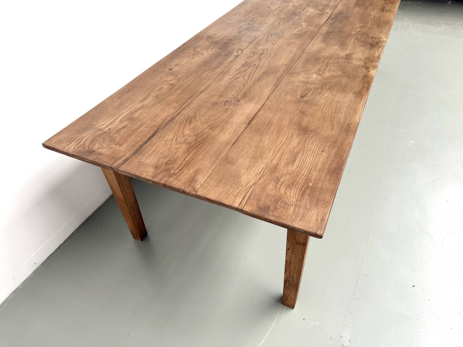 Very large farmhouse table in solid oak.