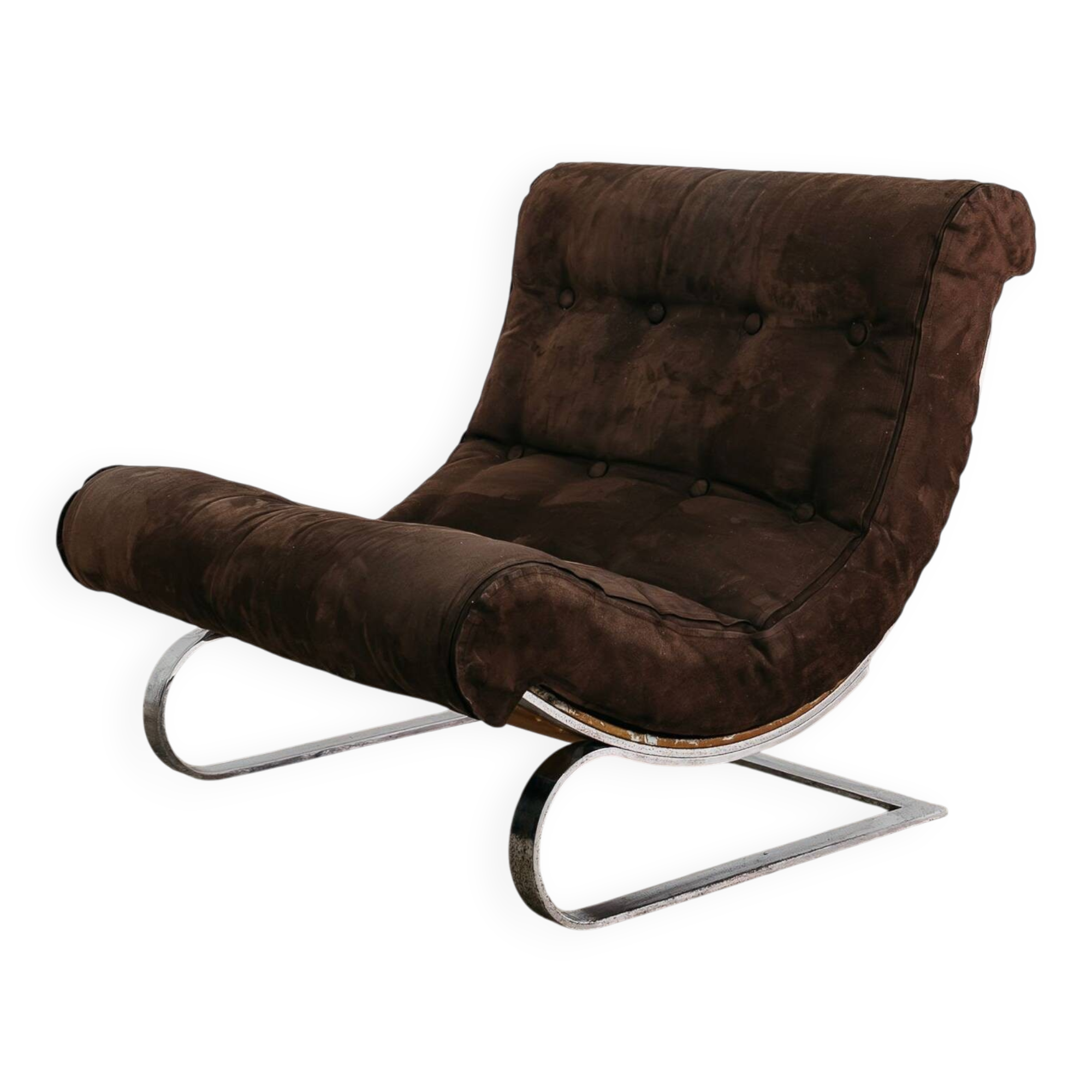 Renato Balestra Cinova 1973 Poltrona Design Acciaio Cromato Modernaria