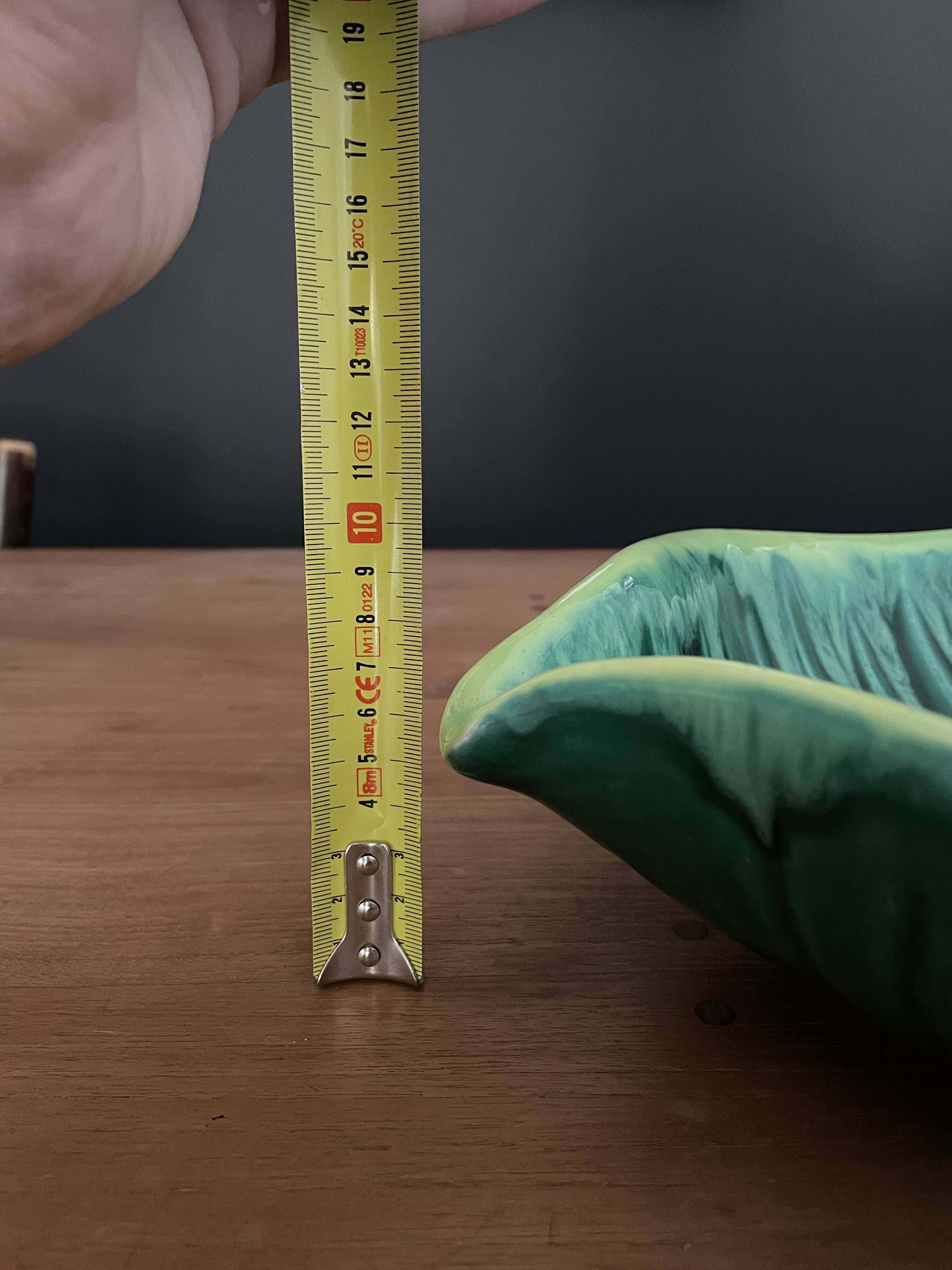 Fruit cup green leaf vallauris signed a.ferlay