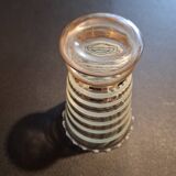 Vintage vase with green and gold trim.