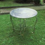 Mid century painted iron patio or garden table, 1960s