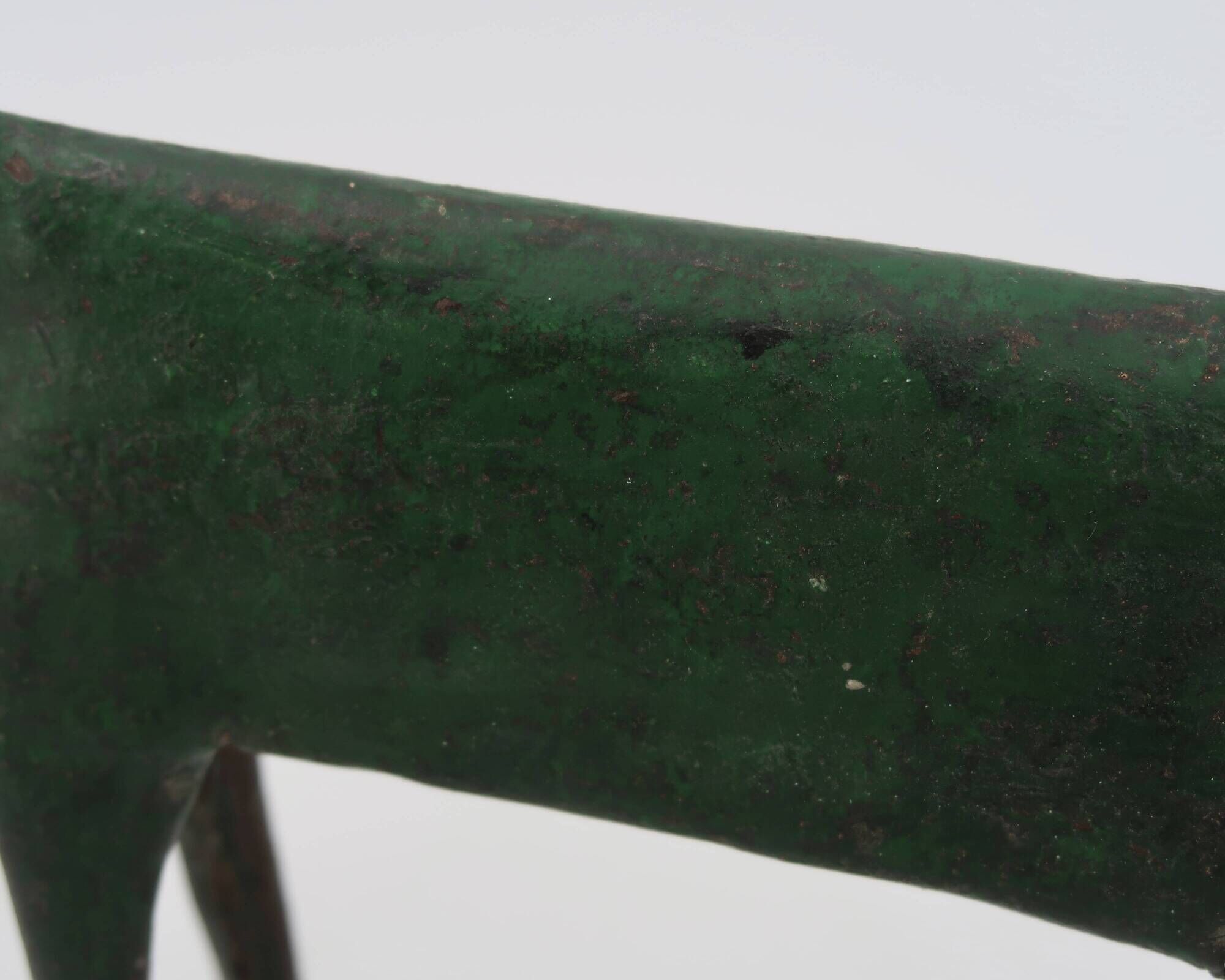 Sculpture of a dark green patinated metal horse, 1980s.
