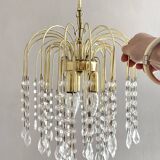Vintage Italian waterfall chandelier with tassels