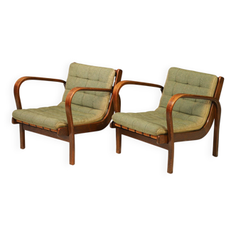 Pair of arm chairs by Karel Kozelka & Antonín Kropáček for Interier Praha,
