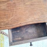 Turned wood side table - and its drawer